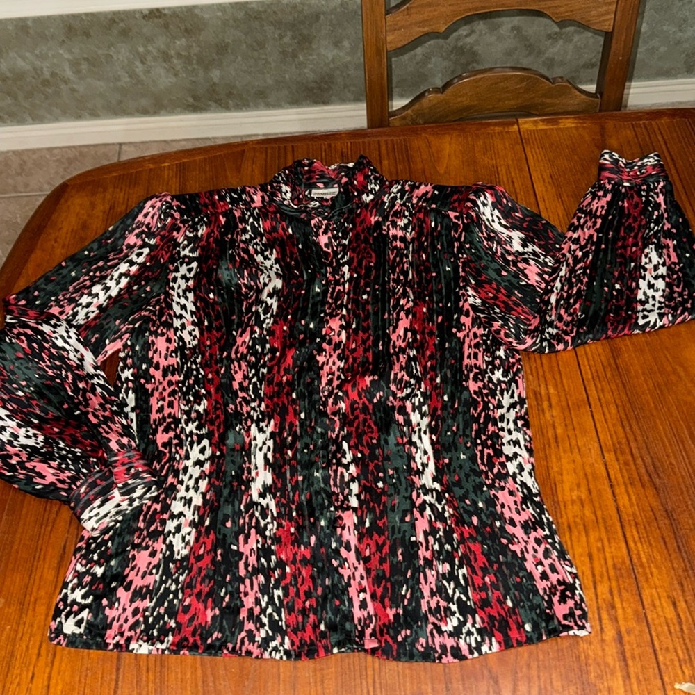 Marlis Button-Up Blouse Size 12 Polyester Vintage